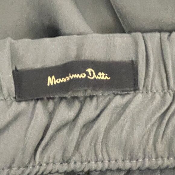 Massimo Dutti Womens Pants EU 42 US 10 Gray Wide-Leg Satin Trousers 5054/885 NWT - Picture 5 of 11